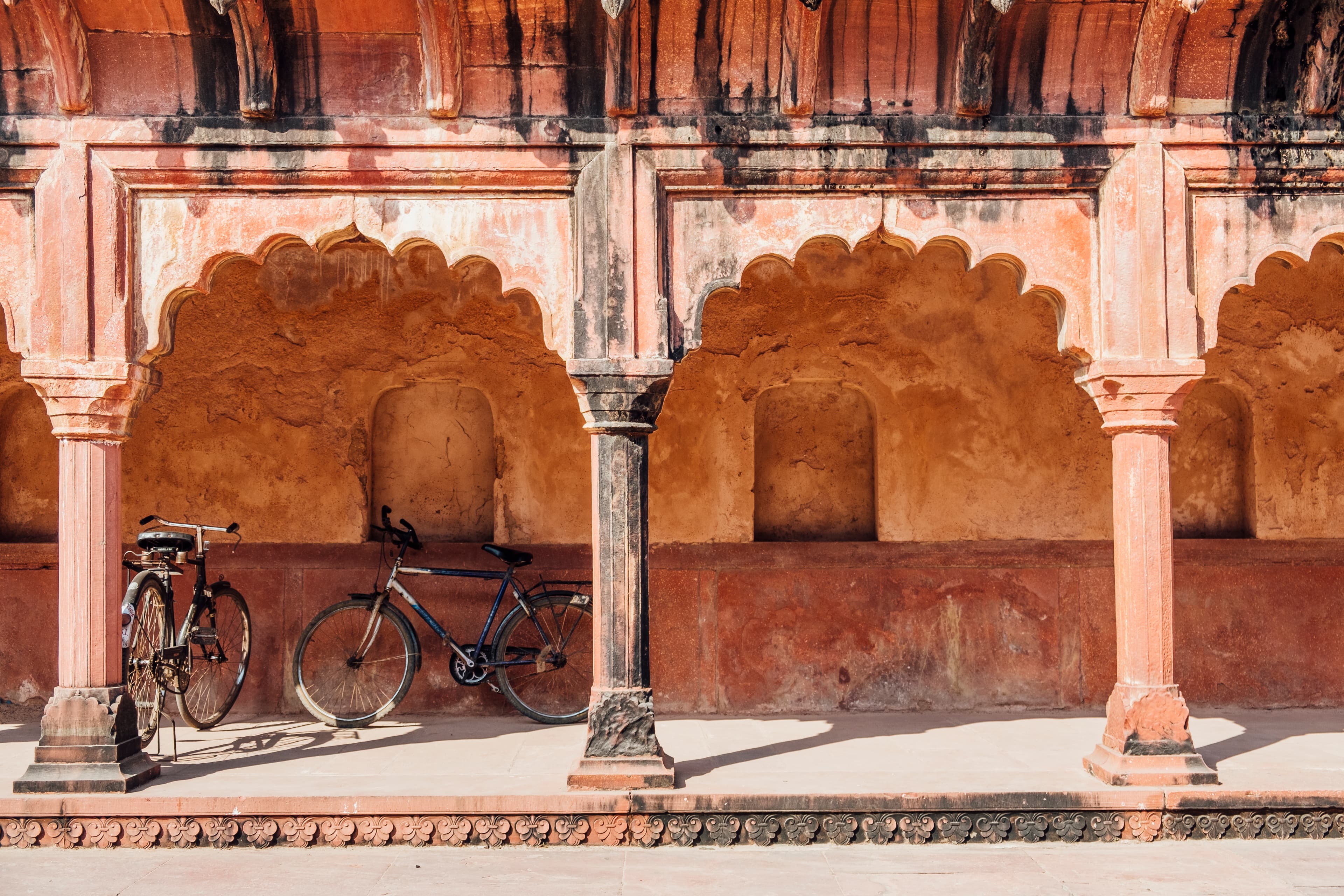 bicycle parking indian building islamic style
