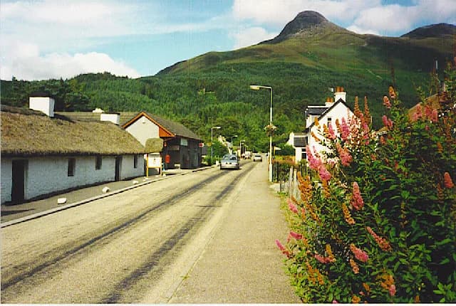Scottish Highlands mountain estate in autumn