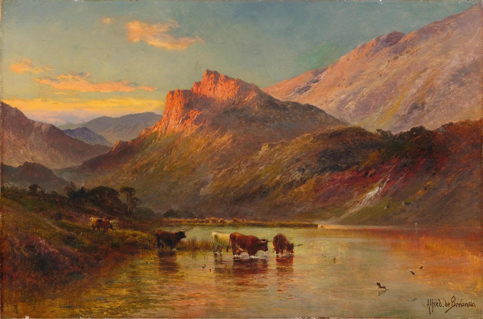 The Jacobite Steam Train crossing the Glenfinnan Viaduct — the vintage locomotive trailing a plume of steam, the curving arches reflected in Loch Shiel below, the mountains of the West Highlands rising dark and brooding against a sky of racing clouds, the scene recognisable to anyone who has ever dreamed of Hogwarts