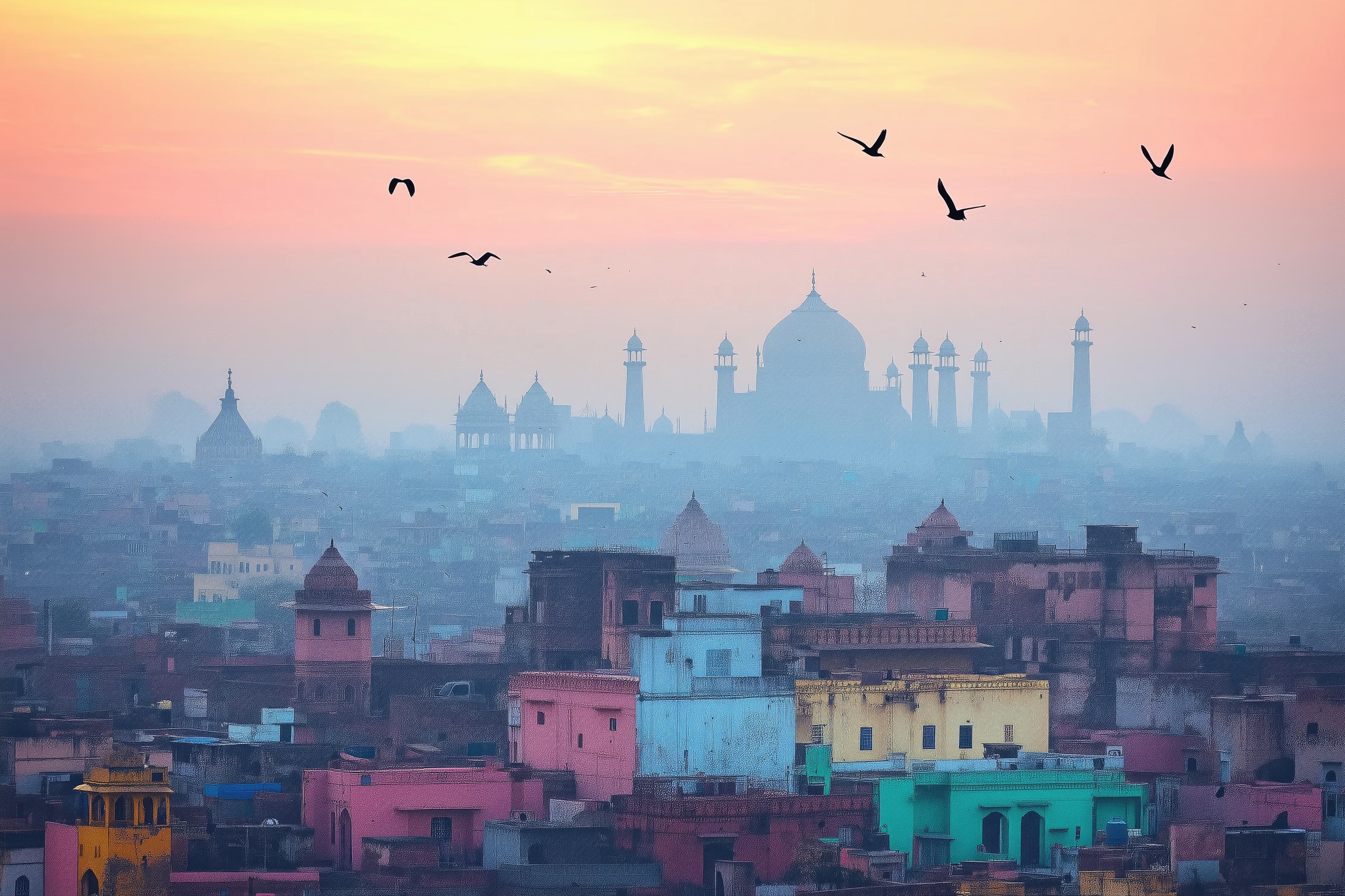 indian city buildings scene 1