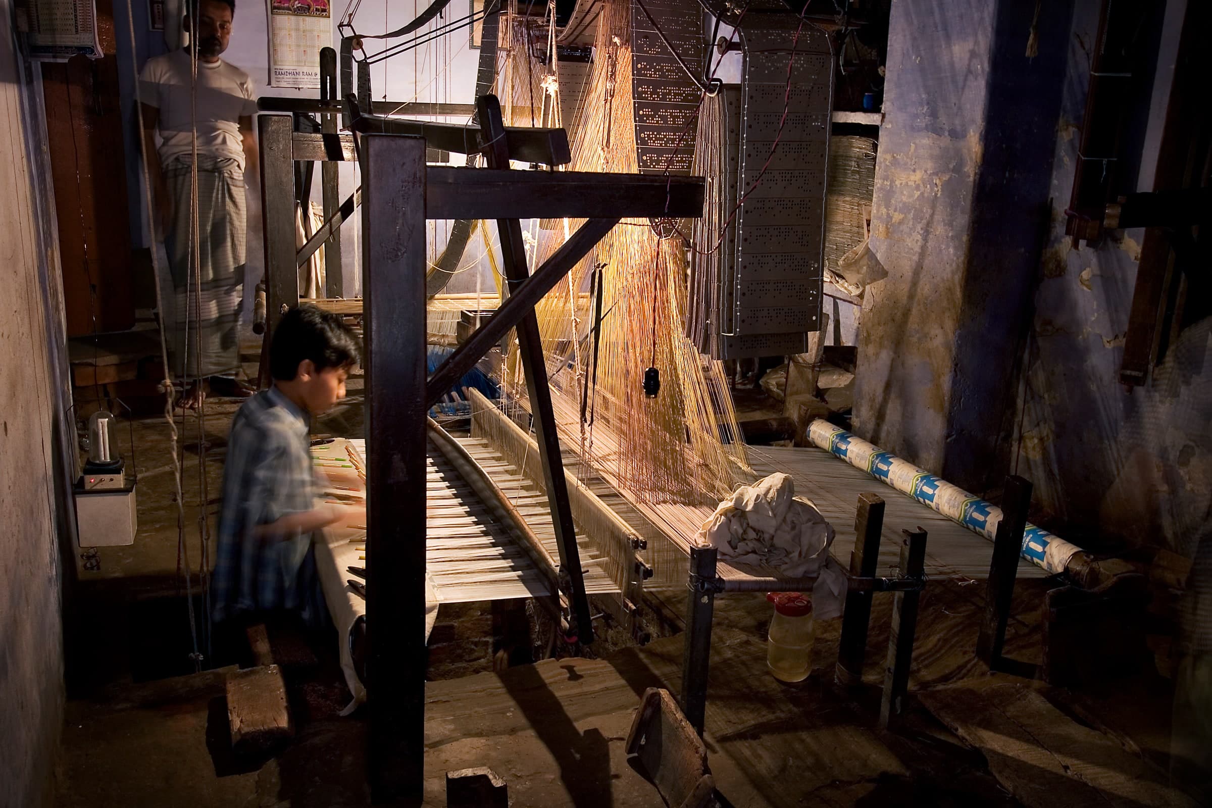 Master Weaver on Traditional Loom, Varanasi
